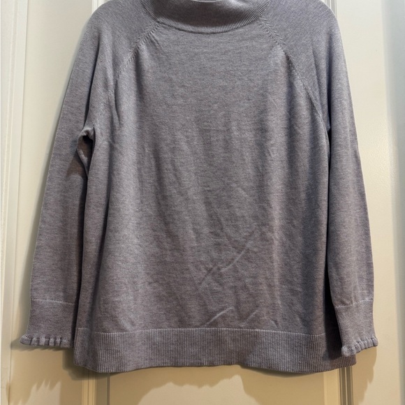 Loft Lavender Faux Turtleneck Sweater Large Pet Armpit To Armpit 21” Length 28” - Picture 3 of 6